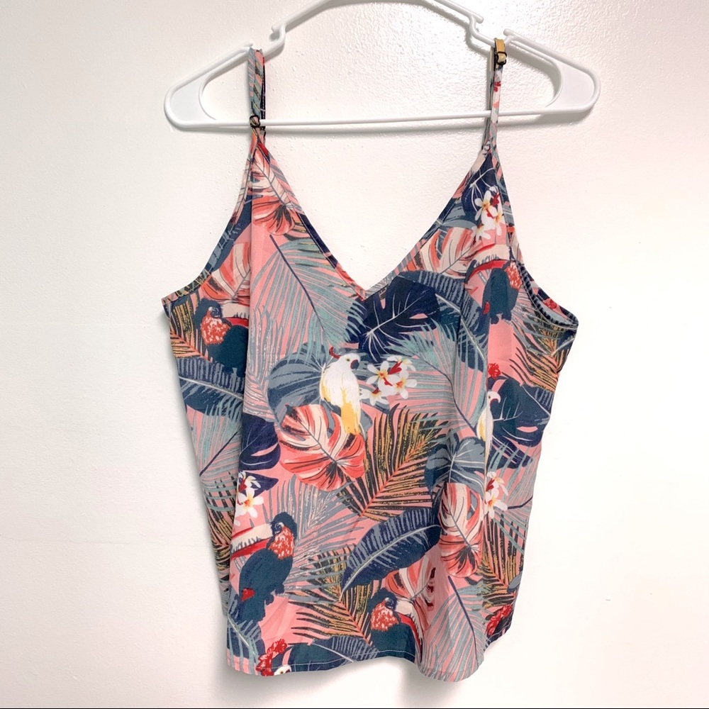 SHEIN Tropical Tank Top Size Large - Picture 1 of 3